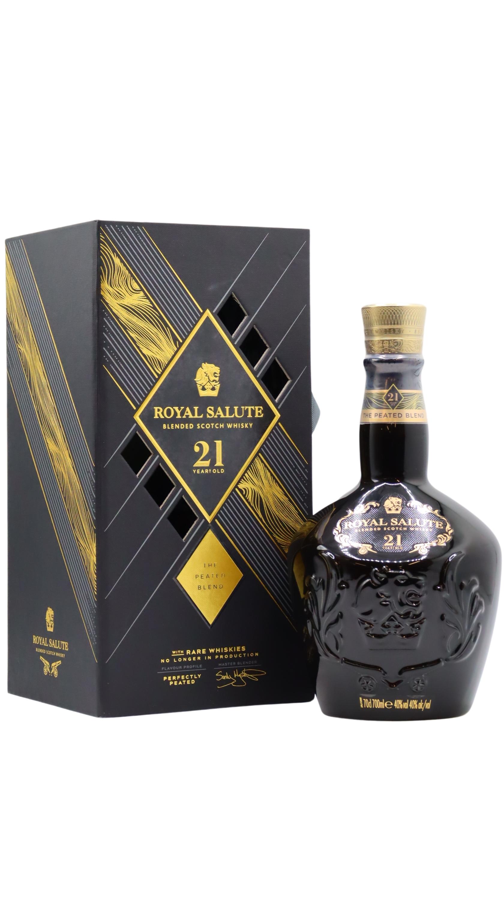 Royal Salute The Peated Blend Black Flagon 21 Year Old Whisky 70CL