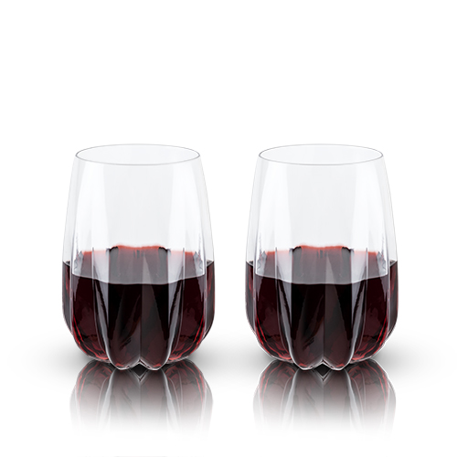 Cactus Crystal Stemless Wine Glasses by Viski® – Decor Addict, LLC