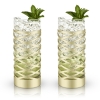 Gold & Crystal Patterned Highball Glasses by Viski