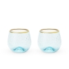 Aqua Bubble Glass Tumbler Set by Twine - The Best Wine Store