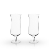 Angled Crystal Hurricane Glasses by Viski