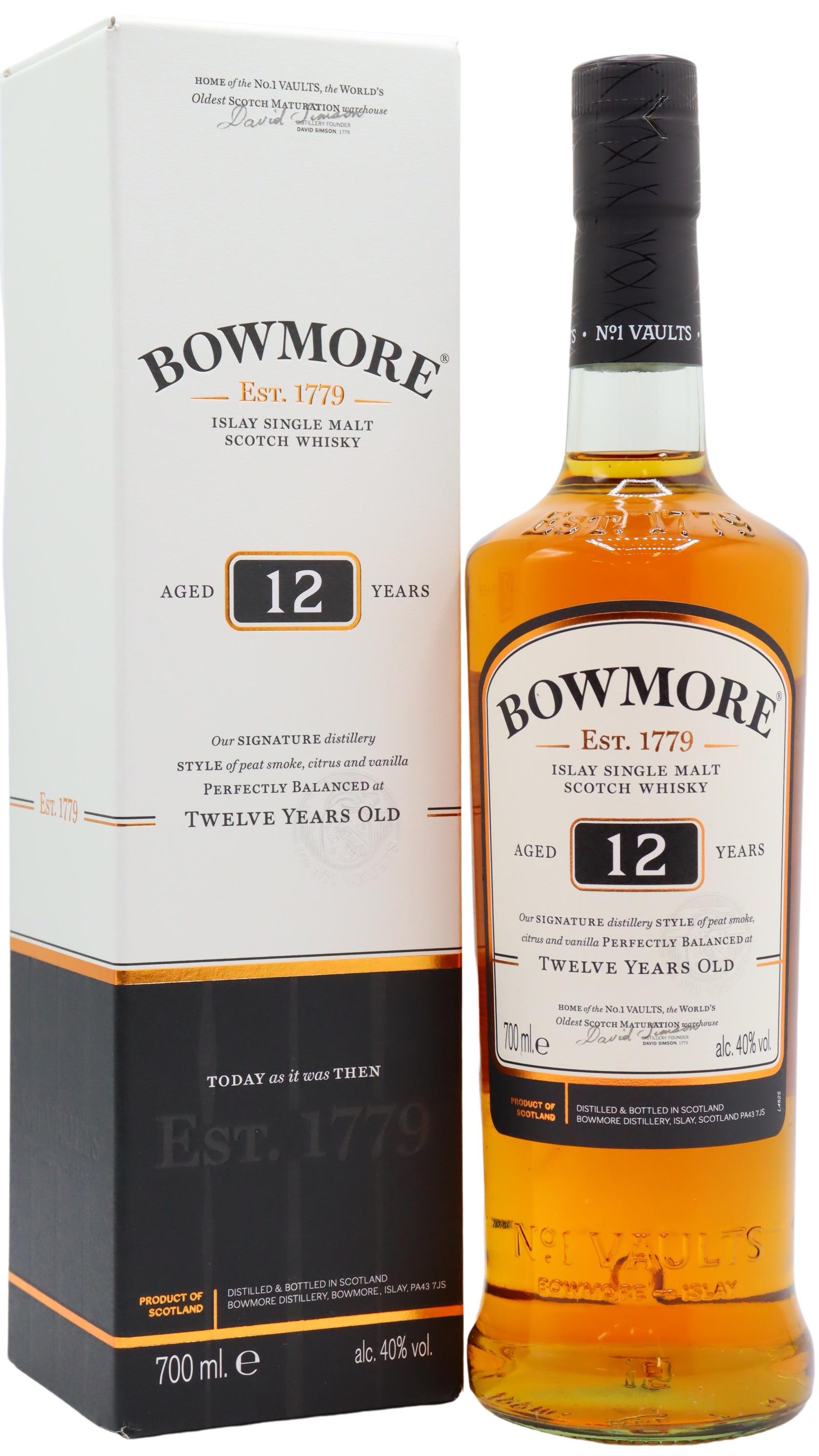 Bowmore - Islay Single Malt 12 year old Whisky 70CL | Bourbon