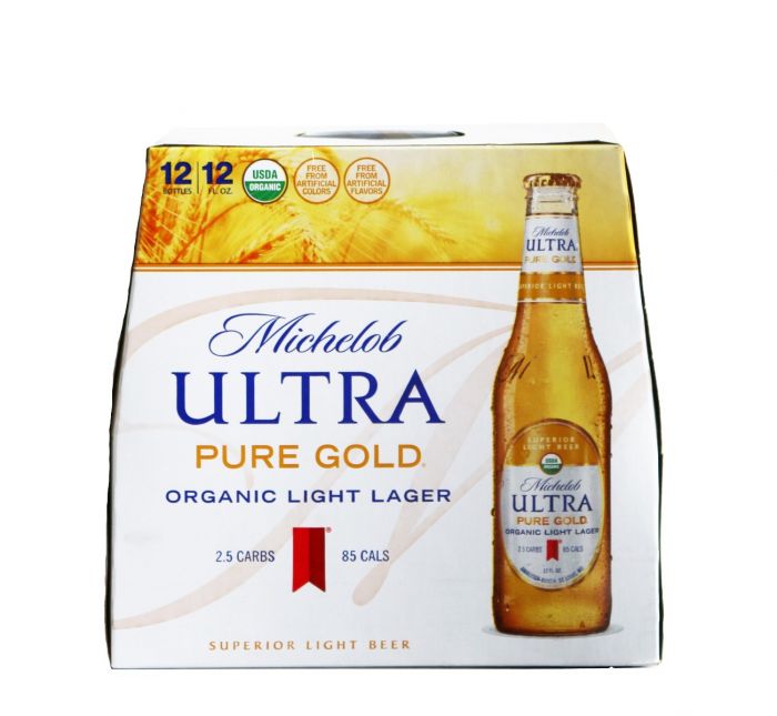 Michelob Ultra Pure Gold Organic Light Lager 12x12oz Bot Nationwide Liquor 8196