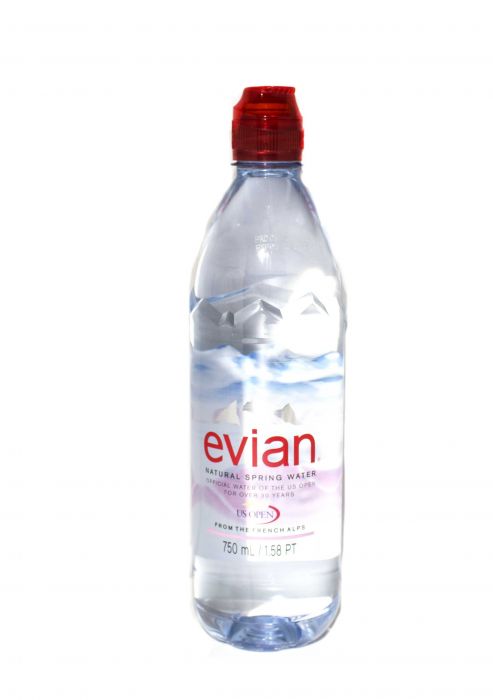 evian Natural Spring Water, 750 ML (25.36 fl oz) bottle