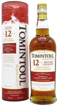 Tomintoul - Oloroso Sherry Cask Batch #1 2009 12 year old Whisky 70CL