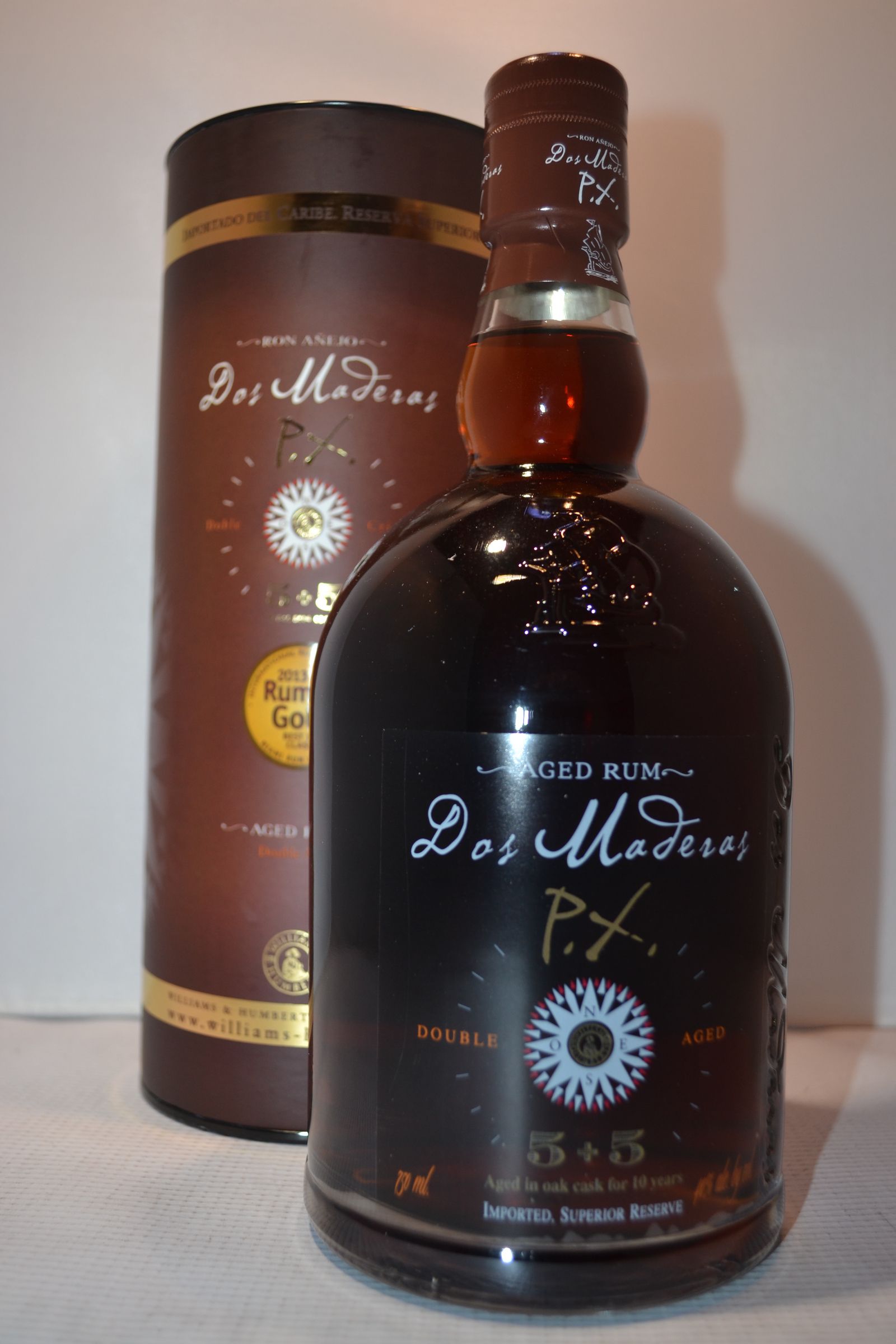 Dos Maderas PX 5+5 Years Old Aged Rum con 2 bicchieri - Spirit Italia