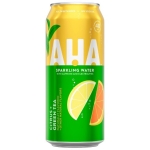 Aha Sparkling Water Citrus Green Tea Flavor 16oz Can