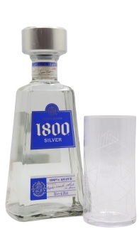 1800 - Glass & Silver Tequila 70CL