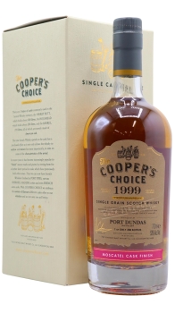 Port Dundas (silent) - Cooper's Choice - Single Moscatel Cask #5249 1999 20 year old Whisky 70CL