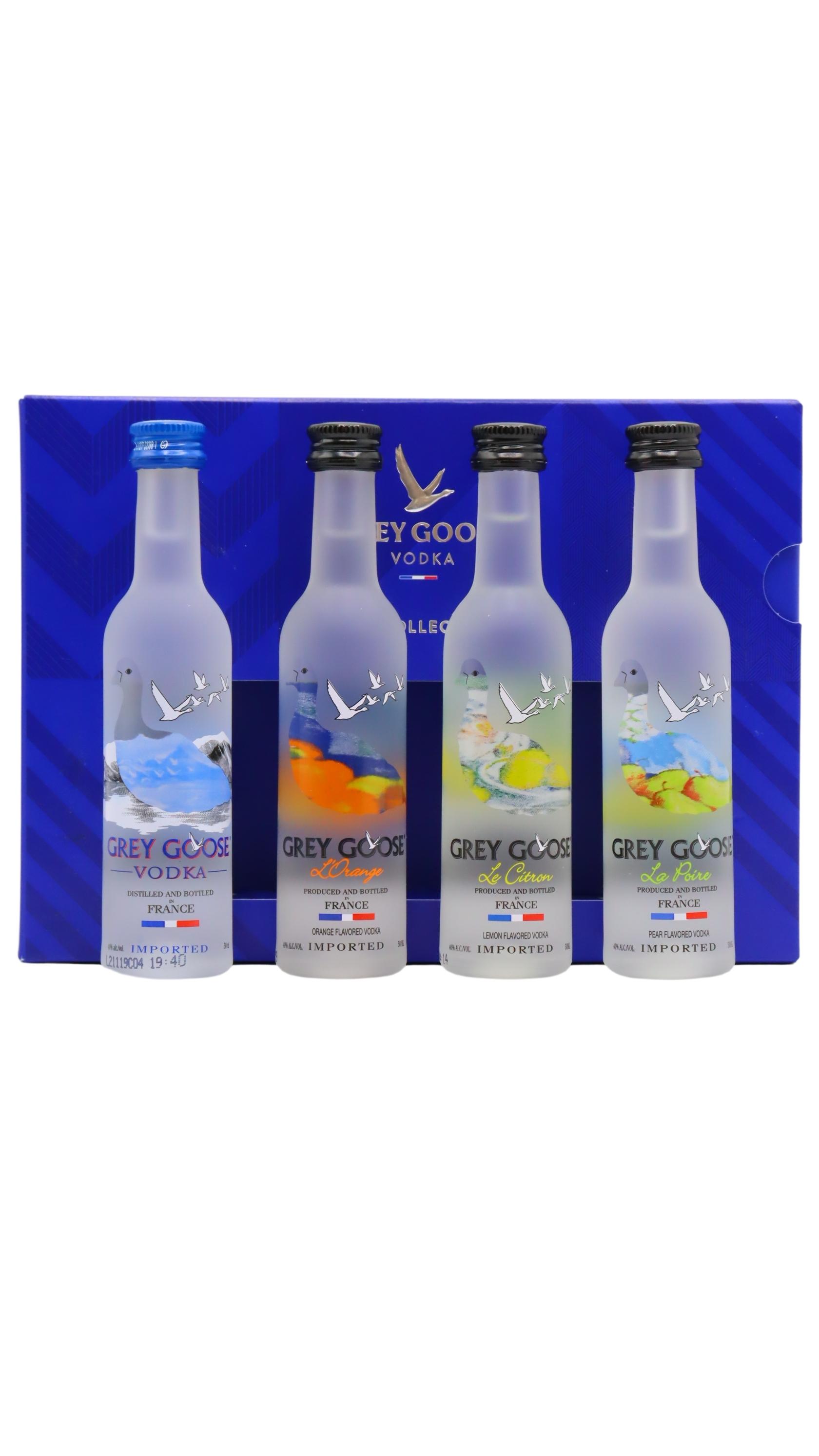 x Vodka 4 Grey Goose - La Collection | Gift Miniature Liquor 5cl Pack Nationwide
