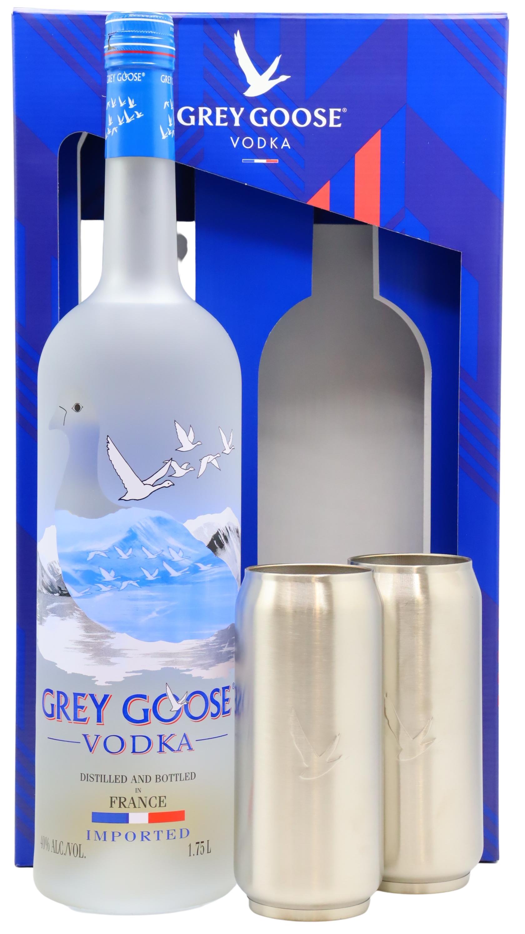 Grey Goose Vodka Magnum and Soda Can Gift Set