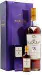 Macallan -  Light Mahogany Sherry Oak & Miniature 1991 18 year old Whisky