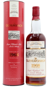 Glendronach - Single Highland Malt 1968 25 year old Whisky 75CL