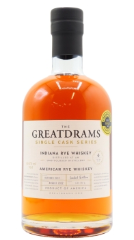 Indiana Rye - Great Drams Rare Cask American Rye 2017 4 year old Whiskey 70CL