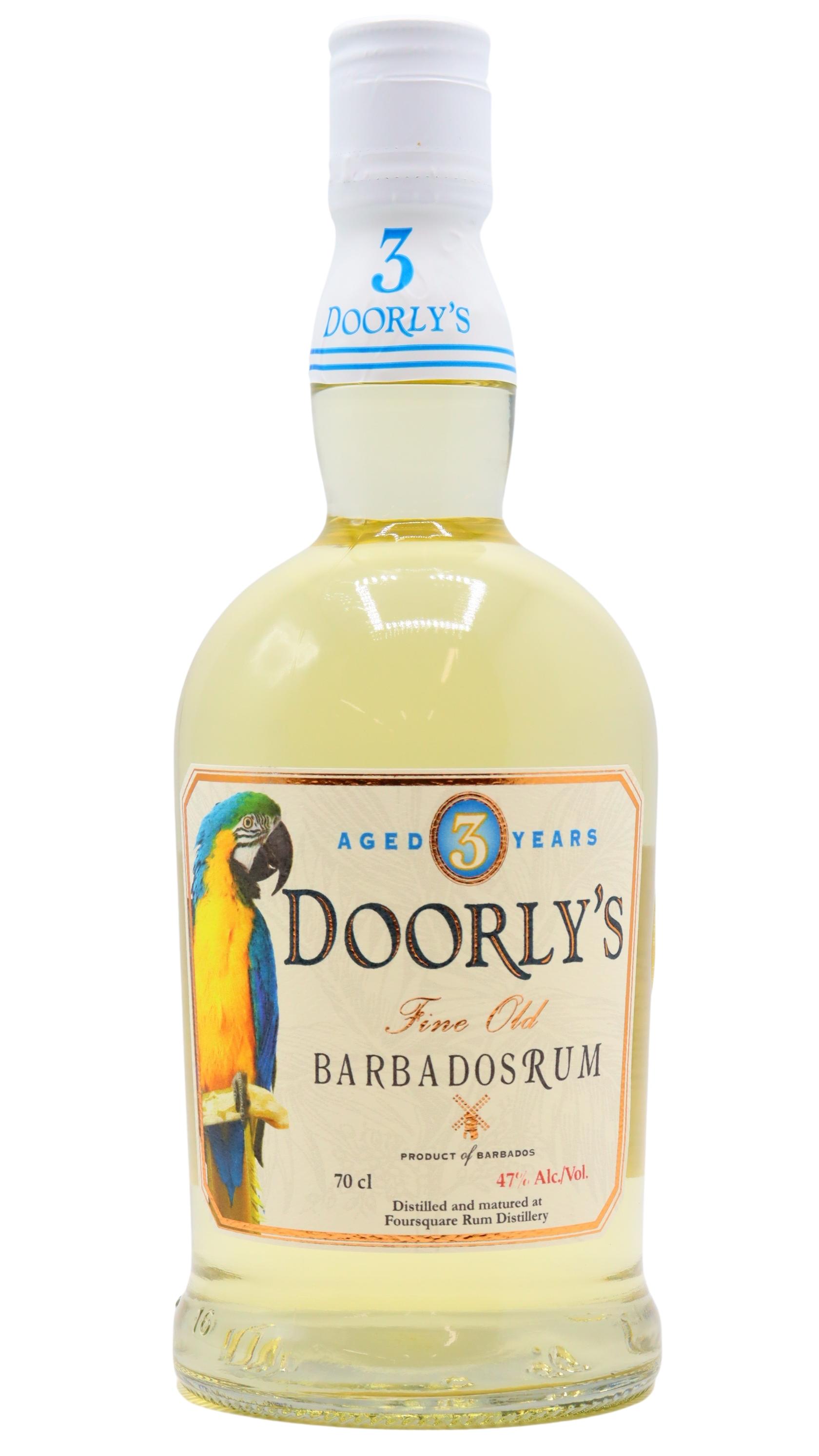 Foursquare - Doorlys Fine Old 3 old Rum Liquor Over-Proof Barbados White year Bourbon Store 
