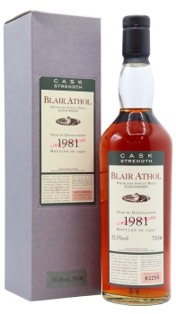 Blair Athol - Flora & Fauna Cask Strength 1981 16 year old Whisky 70CL