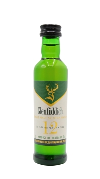 Glenfiddich - Single Malt Scotch Miniature 12 year old Whisky 5CL