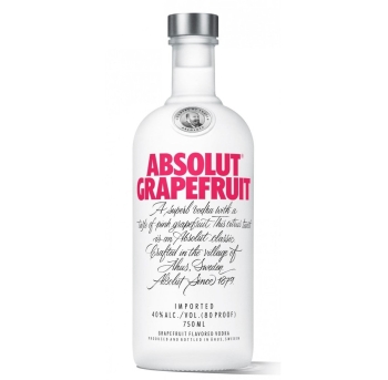 Absolut Vodka Grapefruit Flavored Sweden 750ml