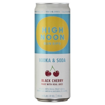 High Noon Sun Sips Vodka & Soda Black Cherry 355ml Can