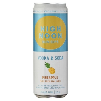 High Noon Sun Sips Vodka & Soda Pineapple 355 Ml Can