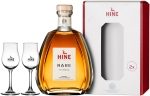 Hine Cognac V.s.o.p Rare France Gft Pk W/ 2 Glasses 750ml