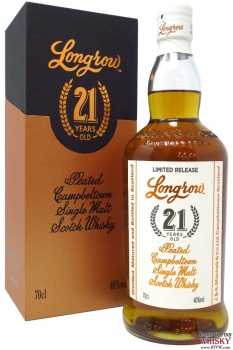 Longrow Scotch Single Malt Peated Campbeltown 21yr 750ml