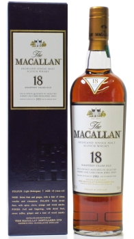 Macallan - Light Mahogany Sherry Oak 1993 18 year old Whisky 70CL