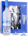 Grey Goose Vodka France Gift Pk W/ 2 Glasses 750ml