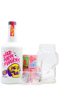 Dead Man's Fingers - Skull Glasses- Jar & White Rum 70CL