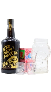 Dead Man's Fingers - Skull Glasses- Jar & Spiced Rum 70CL