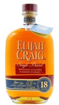 Elijah Craig - Single Barrel Bourbon 18 year old Whiskey 70CL