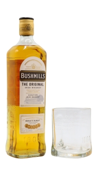 Bushmills - Branded Glass & Original Irish Whiskey 70CL