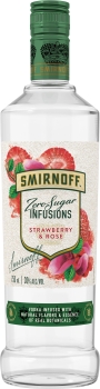 Smirnoff Zero Sugar Infusions Strawberry & Rose Vodka 750ml