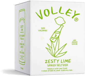 Volley Zesty Lime Spiked Seltzer 4pk Can 355ml