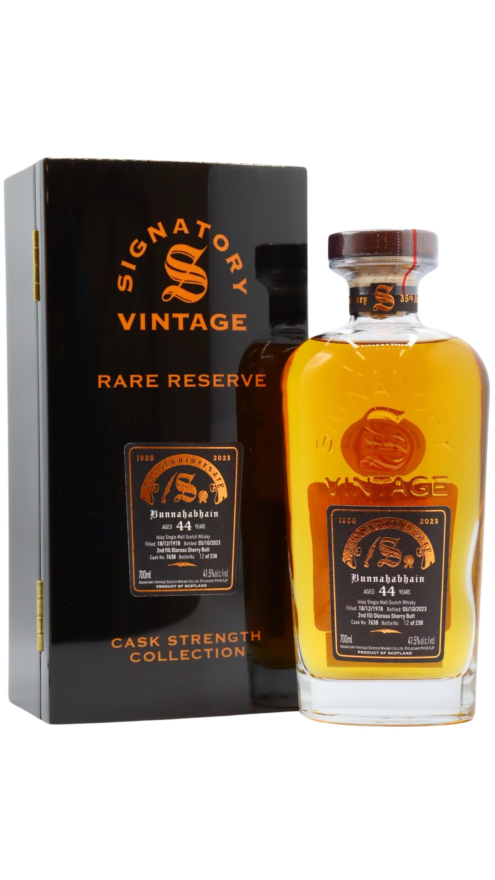 Bunnahabhain - Signatory Vintage 35th Anniversary - Single Cask #7638 1978  44 year old Whisky 70CL