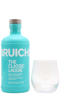 Bruichladdich - Branded Glass & The Classic Laddie Whisky 70CL