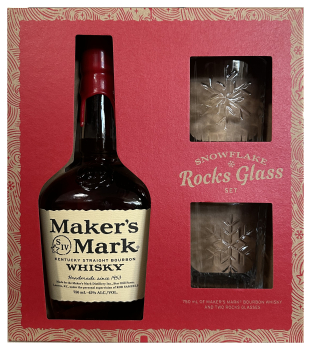 Makers Mark Bourbon Gift Pack W/ Glasses Kentucky 750ml