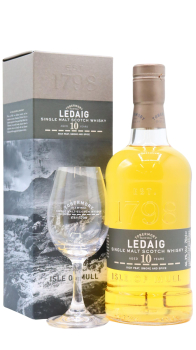 Ledaig - Tasting Glass & Single Malt Scotch 10 year old Whisky 70CL