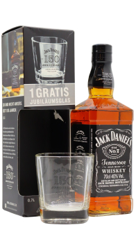 Jack Daniel's - Old No. 7 150th Anniversary Glass Pack Whiskey 70CL