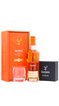 Glenfiddich - Norlan Crystal Glass & Gran Reserva Rum Cask Finish 21 year old Whisky 70CL