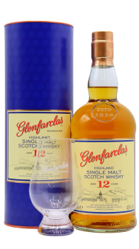 Glenfarclas - Glencairn Glass & Highland Single Malt 12 year old Whisky 70CL