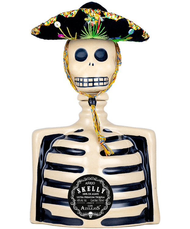 Los Azulejos Skelly Tequila Anejo Skeleto 750ml | Tequila Liquor Store