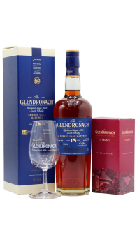 Glendronach - Copita Glass & Highland Single Malt 18 year old Whisky 70CL