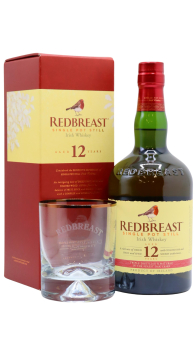 Redbreast - Glass & Single Pot Still Irish 12 year old Whiskey 70CL