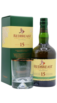 Redbreast - Glass & Single Pot Still Irish 15 year old Whiskey 70CL