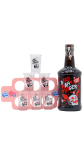 Dead Man's Fingers - Shot Glasses With Paddle & Spiced Halloween 2024 Edition Rum 70CL