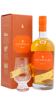 Cotswolds - Glencairn Glass & Bourbon Cask Matured English Single Malt Whisky 70CL