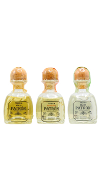 Patron - Silver- Reposado & Anejo Miniature Trio 3 x 5cl Tequila