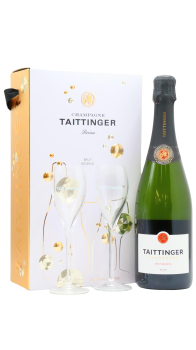 Taittinger - Brut Reserve NV Champagne Flute Glass Pack Champagne 75CL