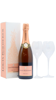 Louis Roederer - Champagne Flutes & Rose Vintage 2017 Champagne